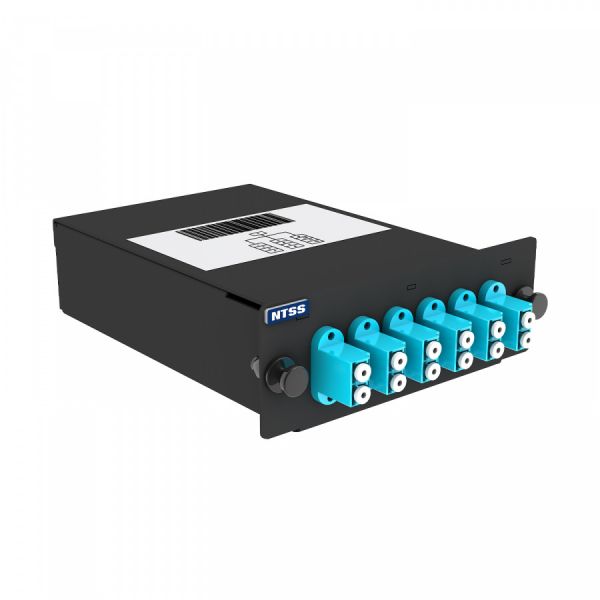 Кассета кроссовая NTSS STANDART 1 разъем MPO/UPC (male) 50/125 OМ3, на 12 LC/UPС (6 DLC/UPC), полярность А, черный