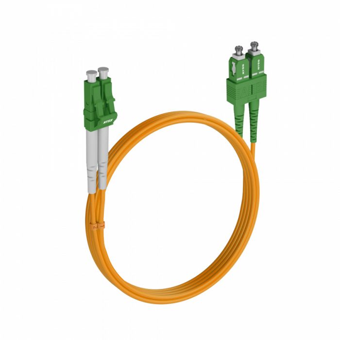 Шнур оптический NTSS dpc LC/APC-SC/APC 9/125 3.0мм 5м LSZH (патч-корд)
