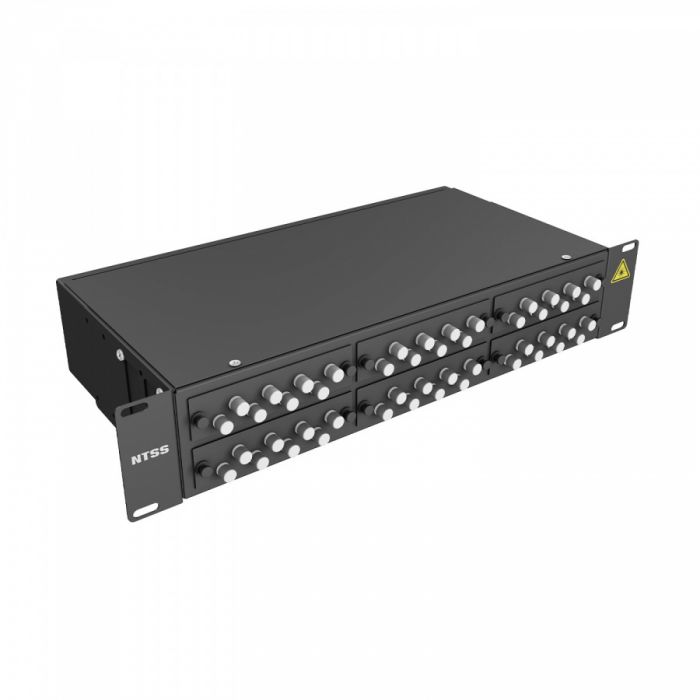 Кросс 19" NTSS PREMIUM, предсобранный 2U, 32 порта FC/UPC, 62.5/125 мкм, черный
