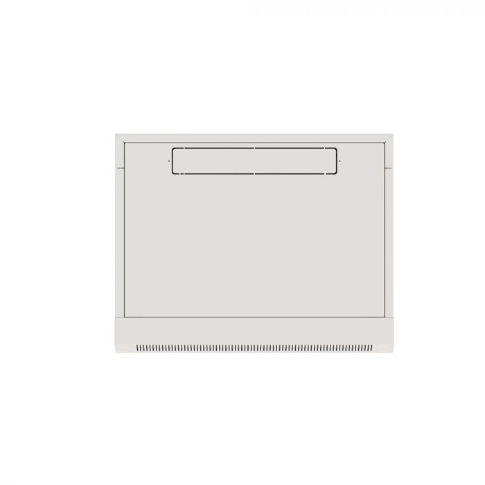 Шкаф настенный телекоммуникационный NTSS W 9U 600х600х500мм, 2 профиля 19, дверь сплошная металл, боковые стенки съемные, разобранный, серый RAL 7035