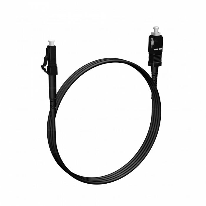 Шнур оптический NTSS PREMIUM spc LC/UPC-SC/UPC 9/125 3.0мм 1м черный LSZH (патч-корд)