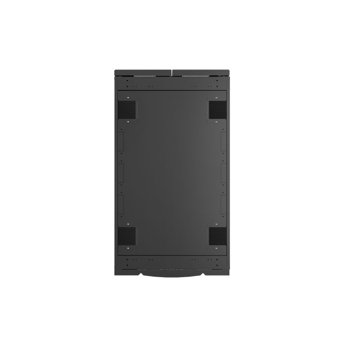 Шкаф напольный серверный NTSS CoDS 48U 750х1200мм, 4 секции по 11U, двойные боковые стенки, панель потолка и пола с щеточными вводами, двери перфорированная и перфорированная двухстворчатая, регулируемые опоры, ролики, черный RAL 9005