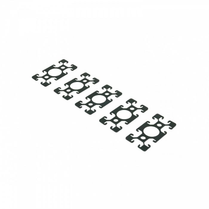 Комплект увеличения длины профиля от+2мм +10мм наборный из 5 пластин изолированной системы NTSS, черный RAL 9005