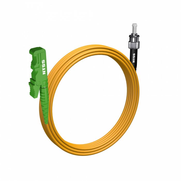 Шнур оптический NTSS spc E2000/APC-ST/UPC 9/125 3.0мм 5м LSZH (патч-корд)