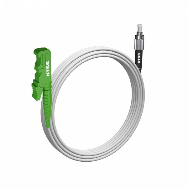 Шнур оптический NTSS spc E2000/APC-FC/UPC 9/125 G.657A1 3.0мм 10м LSZH (патч-корд)