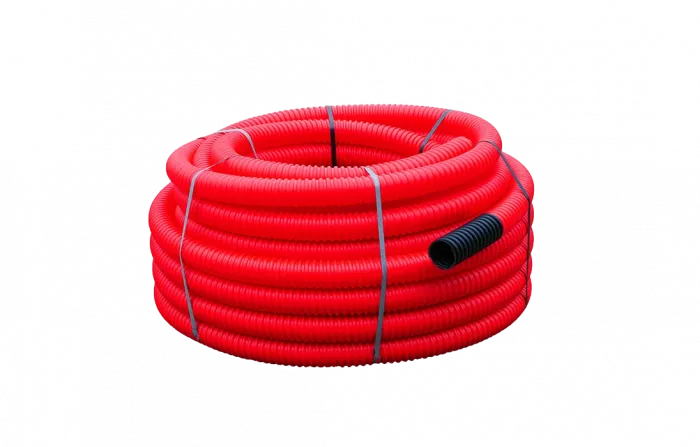 Труба ПНД гибкая для кабельной канализации д.75, 500Н, SN14, с протяжкой, 100м