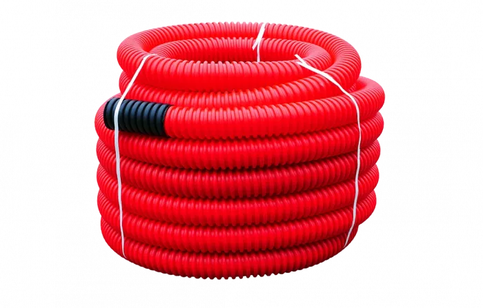 Труба ПНД гибкая для кабельной канализации д.90, 500Н, SN14, с протяжкой, 50м