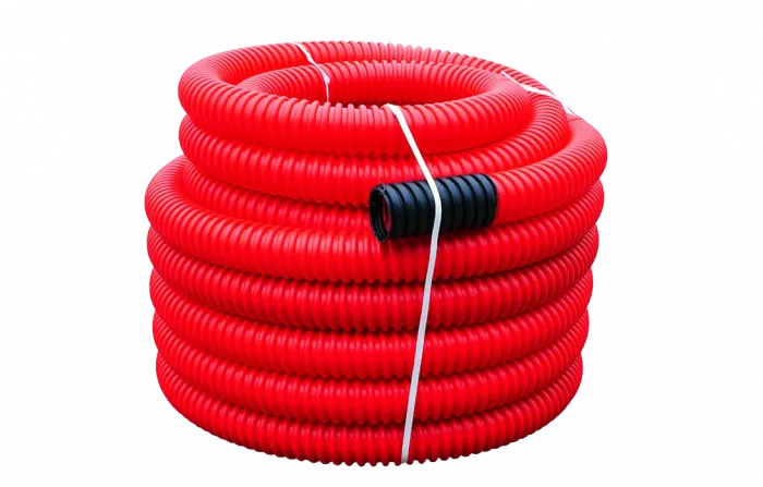 Труба ПНД гибкая для кабельной канализации д.90, 500Н, SN14, с протяжкой, 50м