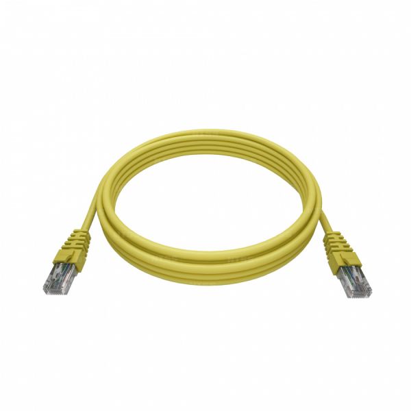 Патч-корд NTSS 2хRJ45/8P8C, T568B UTP 5e кат. литой 15 метров, LSZH, желтый
