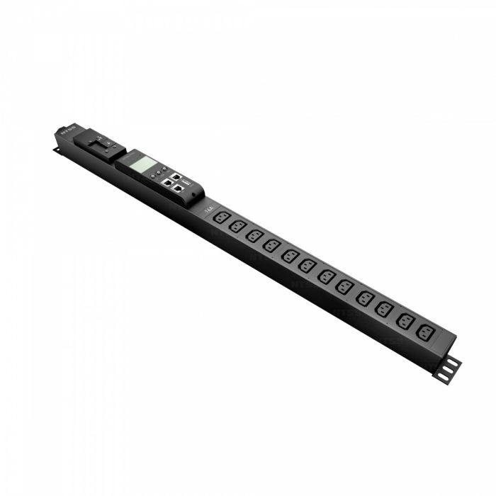 Блок распределения питания NTSS Metered, 1ф16А, 3.7кВт, 1 автоматический выключатель, (12)С13, 3м кабель с вилкой IEC 60320 C20, 866.5х52х44.4 мм