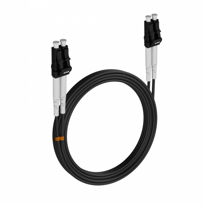 Шнур оптический NTSS PREMIUM dpc LC/UPC-LC/UPC 50/125 2.0мм 20м черный LSZH (патч-корд)