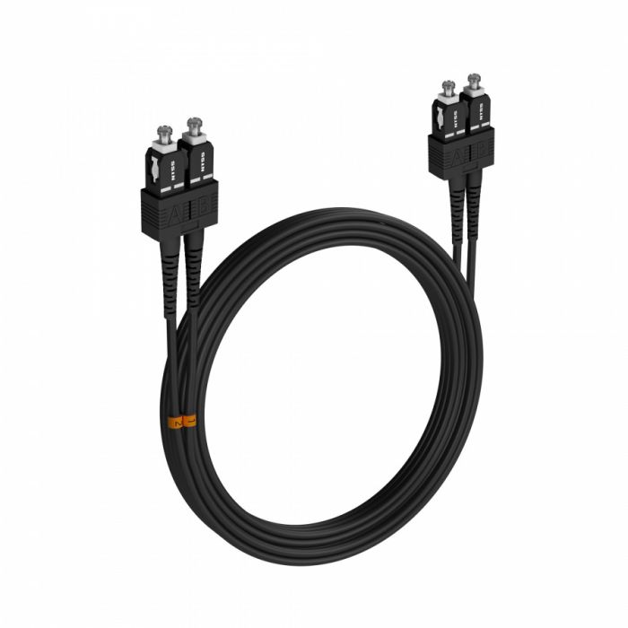 Шнур оптический NTSS dpc SC/UPC-SC/UPC 9/125 3.0мм 20м черный LSZH (патч-корд)