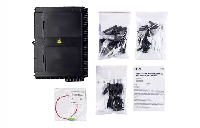 Муфта-кросс МКО-П3/СМ5-1PLC4-SC/APC-20SC-5SC/APC -1SC/APC ССД