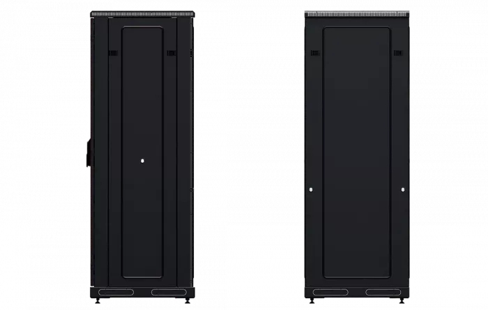 Шкаф телекоммуникационный напольный 19", 33U(800x800), ШТ-НП-М-33U-800-800-С-Ч, передняя дверь стекло, черный ССД
