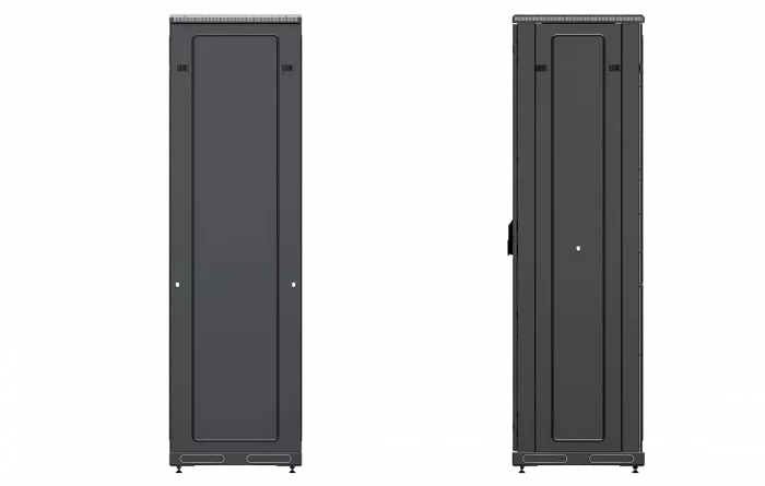 Шкаф телекоммуникационный напольный 19", 42U(600x600), ШТ-НП-М-42U-600-600-П-Ч, передняя дверь перфорация, черный ССД