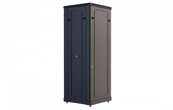 Шкаф телекоммуникационный напольный 19", 33U(800x800), ШТ-НП-М-33U-800-800-С-Ч, передняя дверь стекло, черный ССД