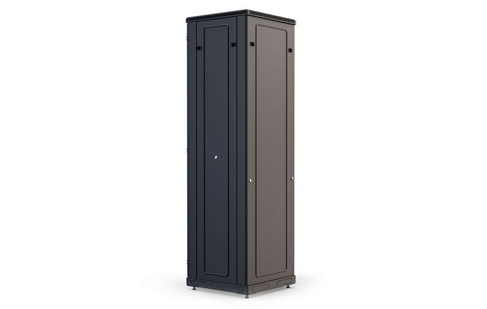 Шкаф телекоммуникационный напольный 19", 42U(600x800), ШТ-НП-М-42U-600-800-П-Ч, передняя дверь перфорация, черный ССД