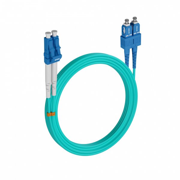 Шнур оптический NTSS PREMIUM dpc LC/UPC-SC/UPC 50/125 OM3 3.0мм 20м LSZH (патч-корд)