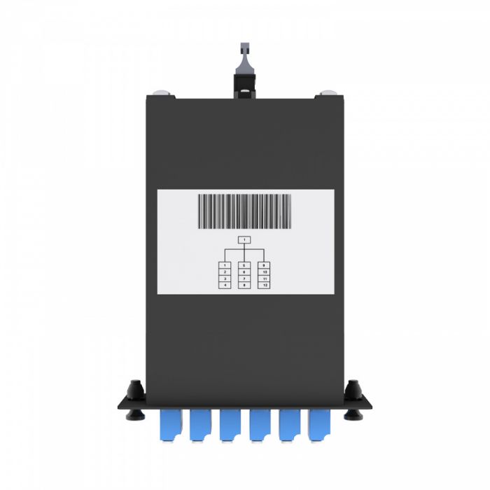 Кассета кроссовая NTSS STANDART 1 разъем MPO/АPC (male) 9/125, на 12 LC/UPС (6 DLC/UPC), полярность А, черный
