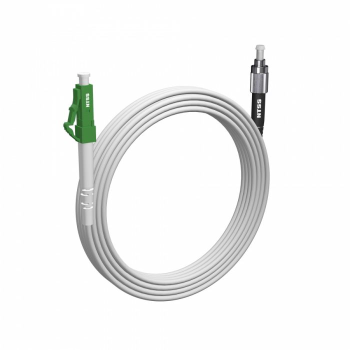 Шнур оптический NTSS spc LC/APC-FC/UPC G.657A2 9/125 3.0мм 15м LSZH (патч-корд)