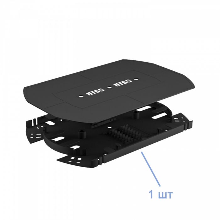 Кросс NTSS оптический 19'' частично укомплектованный 1U, 8/16/24 портов FC/ST (планки FC/ST-3шт, планка-заглушка-2шт, сплайс-кассета-1шт) серый RAL 7035