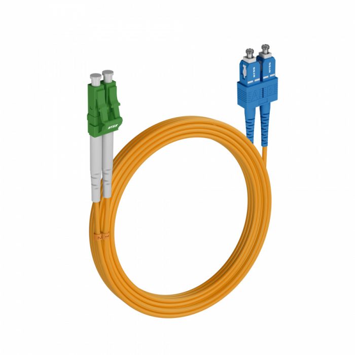 Шнур оптический NTSS dpc LC/APC-SC/UPC 9/125 2.0мм 15м LSZH (патч-корд)