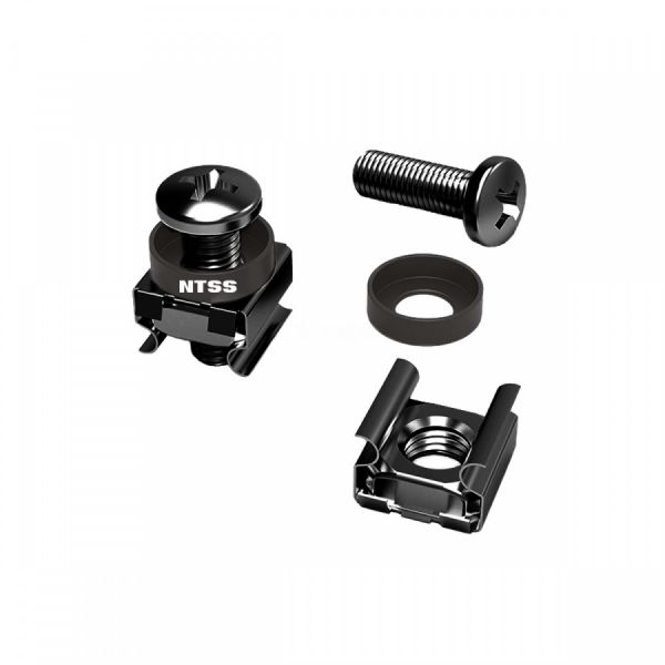 Комплект крепежа NTSS винт+шайба+гайка M6x16 черный 60шт
