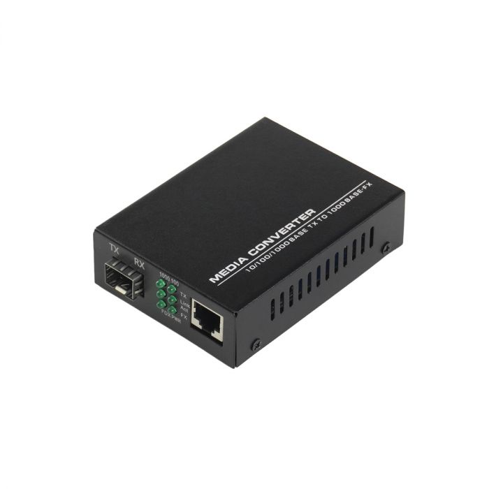Медиаконвертер NTSS с RJ45 портом 10/100/1000Base-TX/1000Base-FX, без SFP модуля, расстояние передачи до 3,20,40,60,80,120,160,200 км, DC 5В 2А