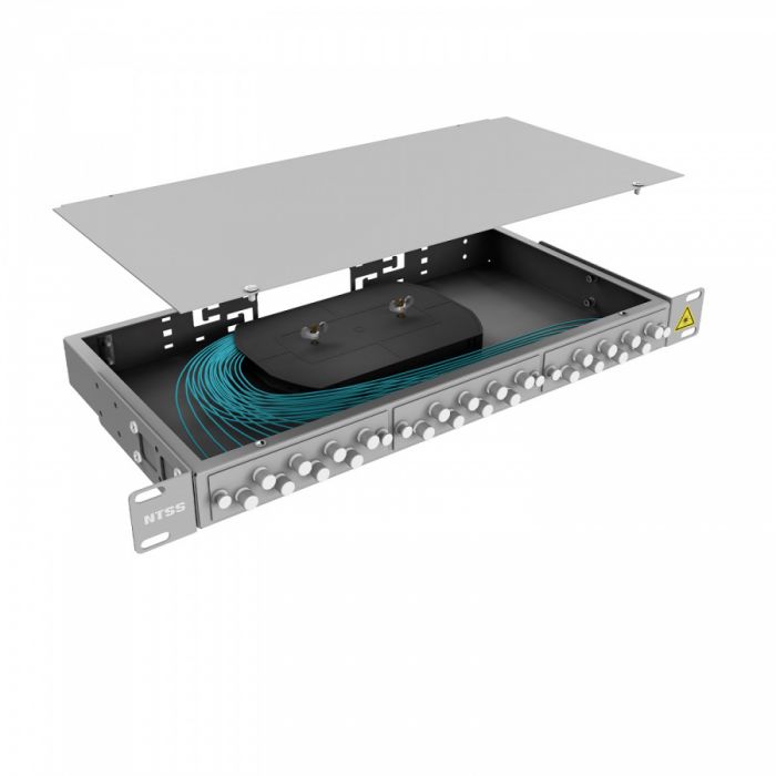 Кросс 19" NTSS PREMIUM, предсобранный 1U, 12 портов FC/UPC, 50/125 мкм OM3