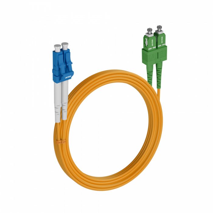 Шнур оптический NTSS PREMIUM dpc LC/UPC-SC/APC 9/125 3.0мм 15м LSZH (патч-корд)