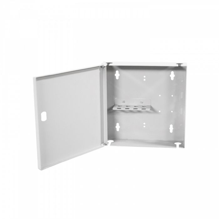 Кросс NTSS оптический настенный Мини, укомплектованный, 2 порта LC/UPC duplex, 62.5/125 мкм (сплошная панель, ложемент, пигтейлы, КДЗС, адаптеры) серый RAL 7035