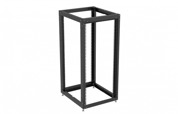 Стойка телекоммуникационная двухрамная открытая СТ-24U-800-2М-Э-Ч черная 9005