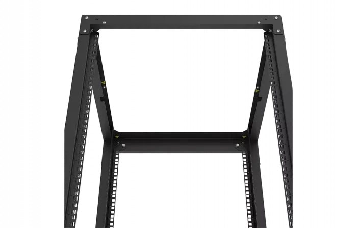 Стойка телекоммуникационная двухрамная открытая СТ-38U-800-2М-Э-Ч черная 9005