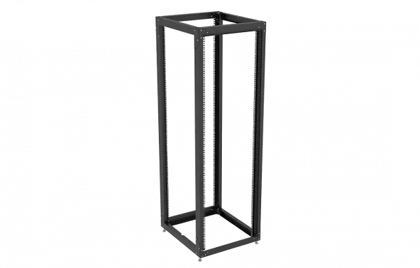 Стойка телекоммуникационная двухрамная открытая СТ-38U-600-2М-Э-Ч черная 9005
