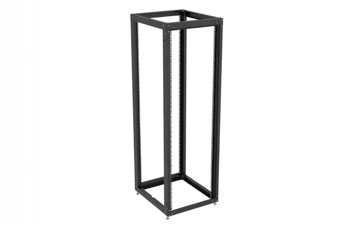 Стойка телекоммуникационная двухрамная открытая СТ-38U-800-2М-Э-Ч черная 9005