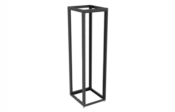 Стойка телекоммуникационная двухрамная открытая СТ-42U-800-2М-Э-Ч черная 9005