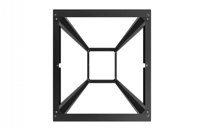 Стойка телекоммуникационная двухрамная открытая СТ-42U-800-2М-Э-Ч черная 9005