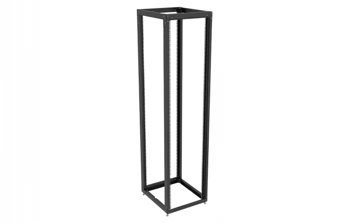 Стойка телекоммуникационная двухрамная открытая СТ-47U-800-2М-Э-Ч черная 9005