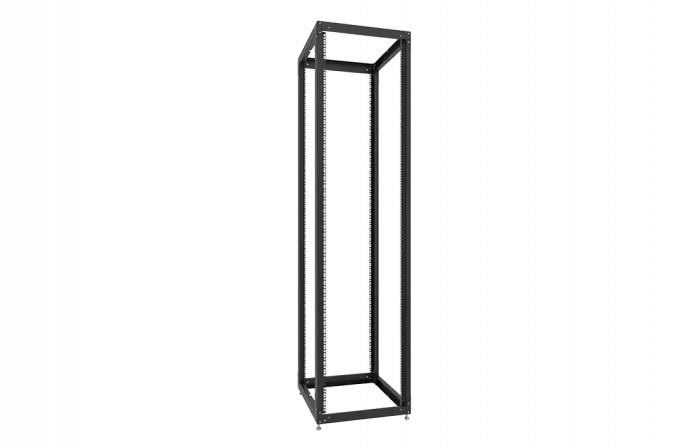 Стойка телекоммуникационная двухрамная открытая СТ-47U-800-2М-Э-Ч черная 9005