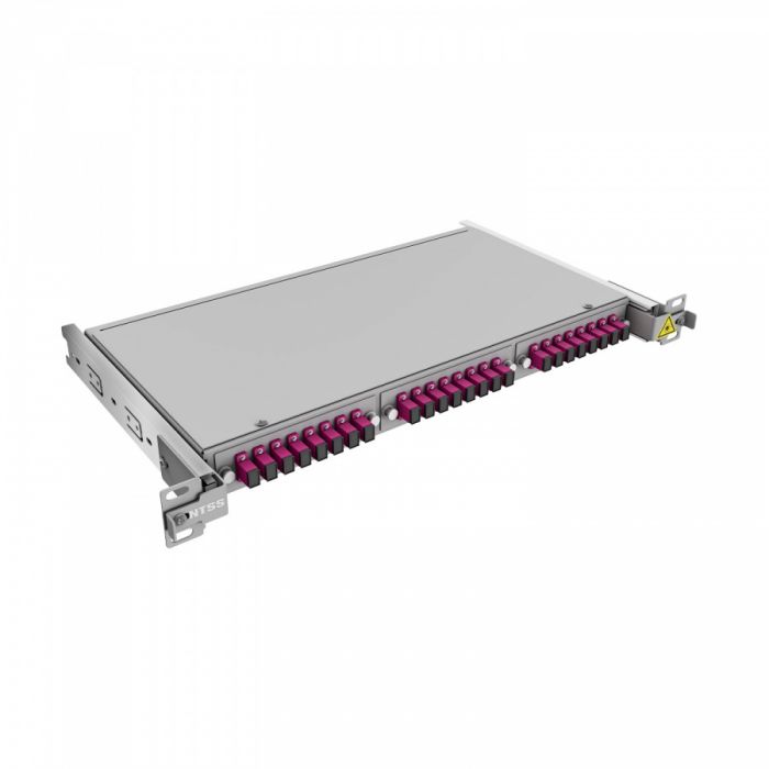Кросс 19" NTSS PREMIUM выдвижной, предсобранный 1U, 8 портов SC/UPC, 50/125 мкм OM4