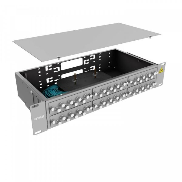 Кросс 19" NTSS PREMIUM, предсобранный 2U, 48 портов FC/UPC, 50/125 мкм OM3