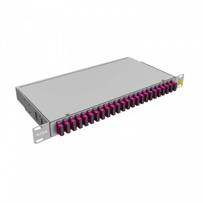 Кросс 19" NTSS PREMIUM, предсобранный 1U, 16 портов SC/UPC duplex, 50/125 мкм OM4