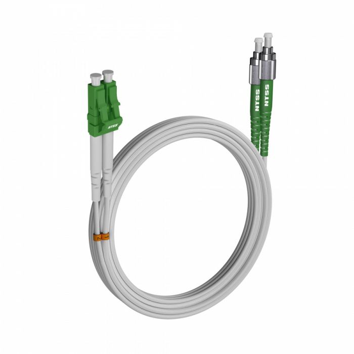 Шнур оптический NTSS PREMIUM dpc LC/APC-FC/APC 9/125 G.657A1 3.0мм 20м LSZH (патч-корд)