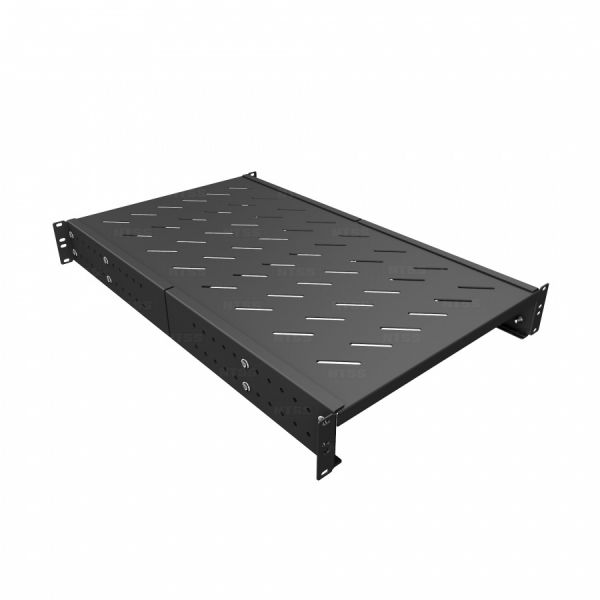 Универсальная полка  2U глубина по полотну 550мм для шкафов глубиной 800-1000мм (усиленная до 250кг), RAL 9005