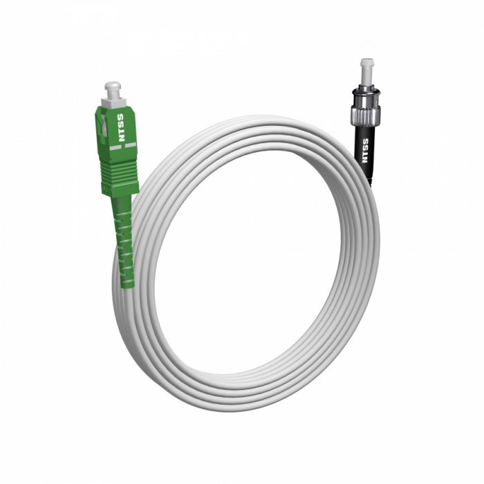 Шнур оптический NTSS spc SC/APC-ST/UPC 9/125 G.657A1 3.0мм 15м LSZH (патч-корд)