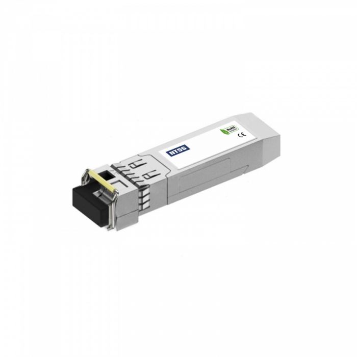 Модуль NTSS SFP+, 10 Гбит/с, разъём LC, рабочая длина волны 1330/1270нм, SM, WDM, дальность до 20км, ОБ 12дБ, DDM