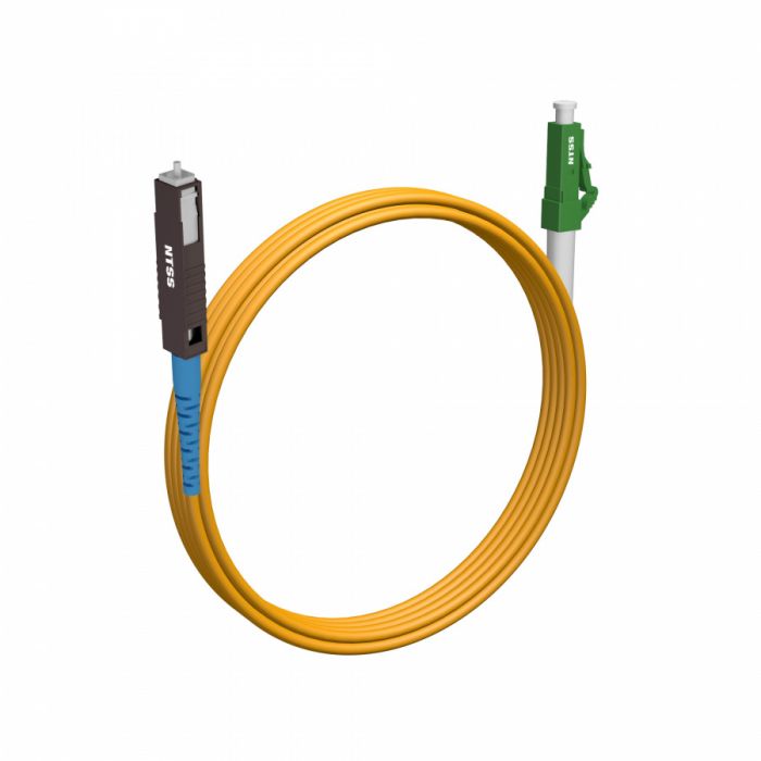 Шнур оптический NTSS spc MU/UPC-LC/APC 9/125 2.0мм 3м LSZH (патч-корд)
