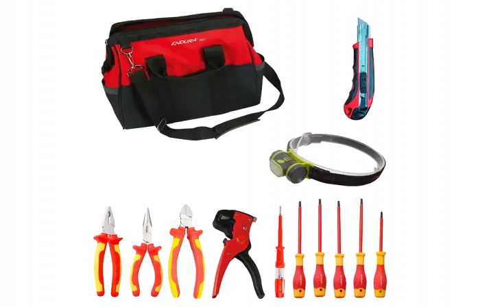 SK-16 B3 - набор изолированного инструмента электрика в сумке