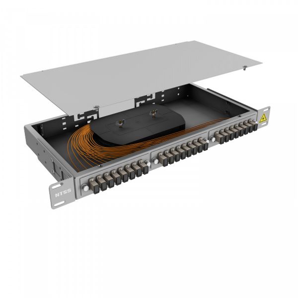 Кросс 19" NTSS PREMIUM, предсобранный 1U, 12 портов SC/UPC, 62.5/125 мкм