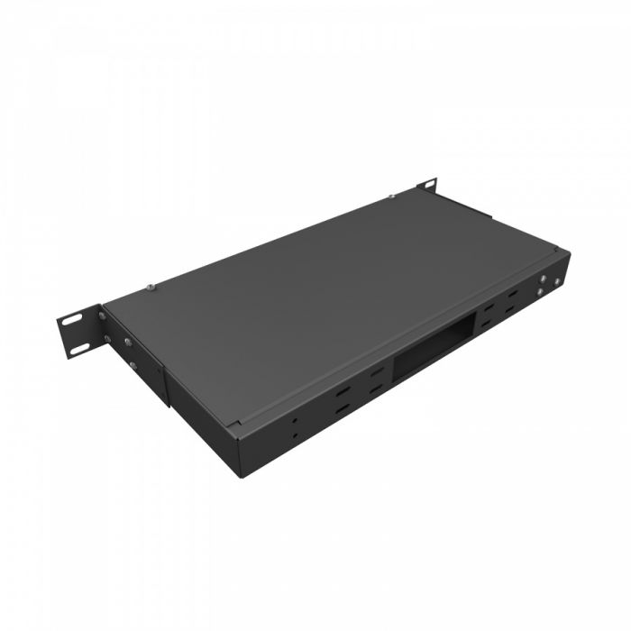 Кросс NTSS оптический 19'' укомплектованный 1U, 6 портов LC/UPC duplex, 50/125 мкм ОМ3 (планки, сплайс-кассета, пигтейлы, КДЗС, адаптеры) черный RAL 9005